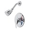 Kingston Brass Shower Faucets Shower Faucet, Wall Mount, Polished Chrome KB651SWSO - alternate 1